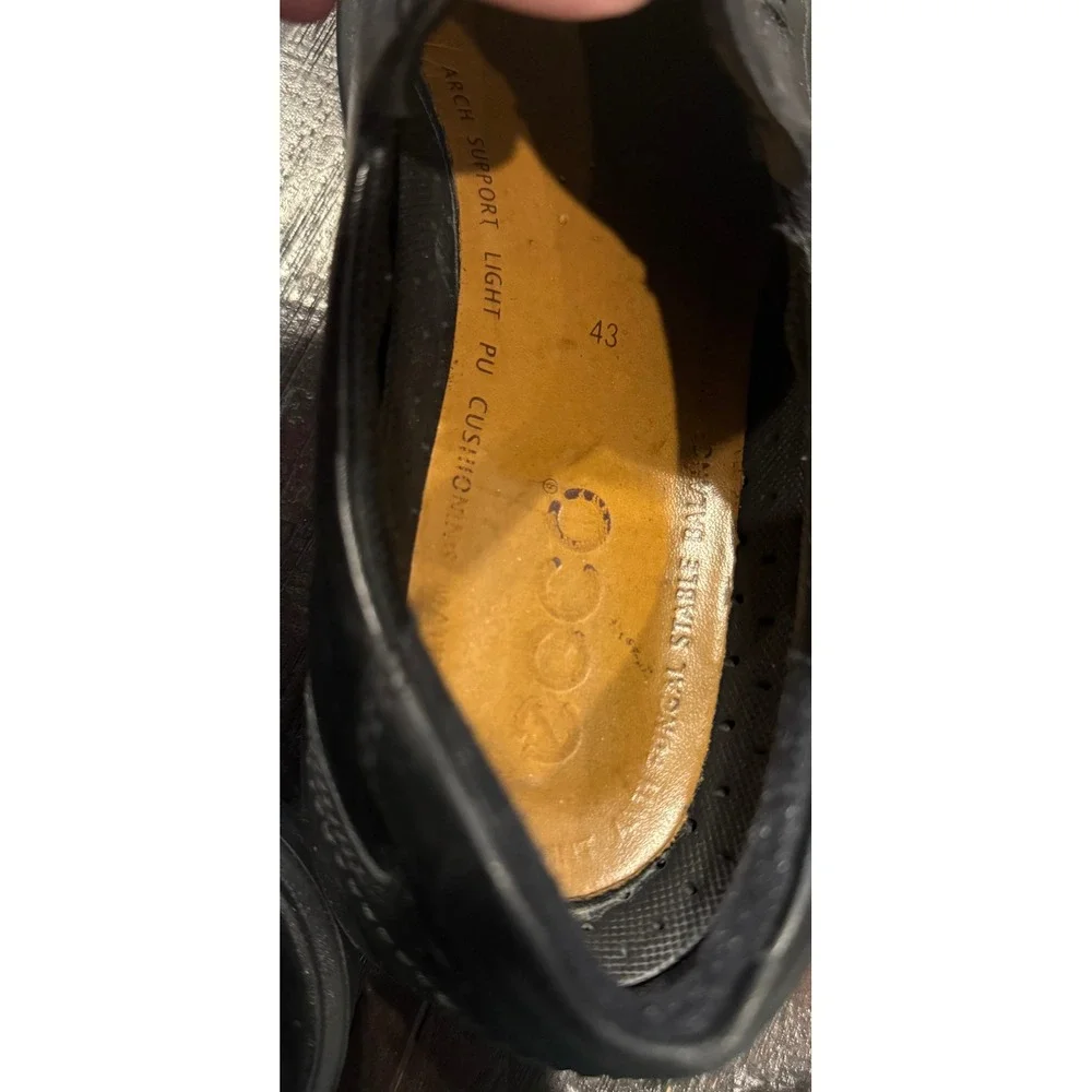 ECCO EU 43 US 9-9.5 Helsinki 2 Slip On‎ Loafers Black Leather Dress Shoes